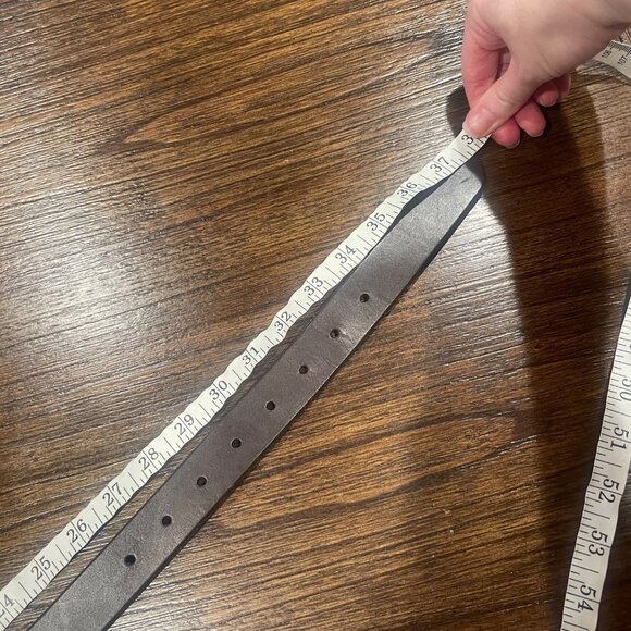 DEFECTIVE Madewell Men's Belt Approx. Sz 28-30 (?) (37.5"L) Narrow Leather Brown - Picture 13 of 14